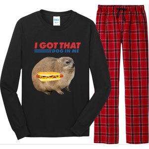 I Got That Dog In Me Hyrax Animal Funny Design Long Sleeve Pajama Set