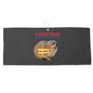 I Got That Dog In Me Hyrax Animal Funny Design Large Microfiber Waffle Golf Towel