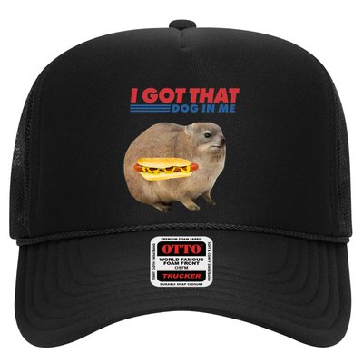 I Got That Dog In Me Hyrax Animal Funny Design Trucker Hat