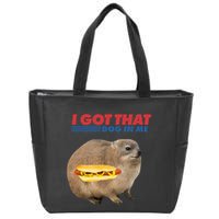 I Got That Dog In Me Hyrax Animal Funny Design Zip Tote Bag