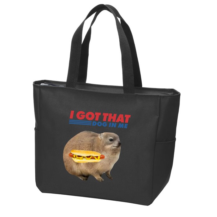 I Got That Dog In Me Hyrax Animal Funny Design Zip Tote Bag