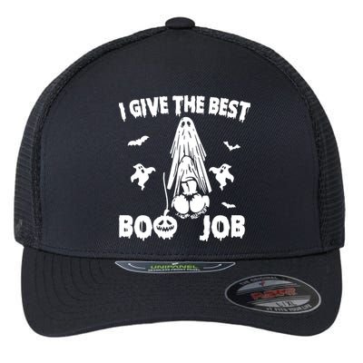 I Give The Best Boo Job Funny Joke Halloween Inappropriate Flexfit Unipanel Trucker Cap