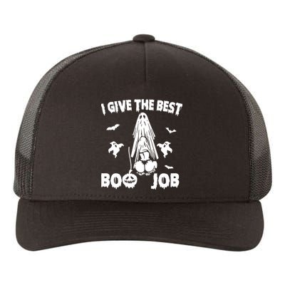 I Give The Best Boo Job Funny Joke Halloween Inappropriate Yupoong Adult 5-Panel Trucker Hat