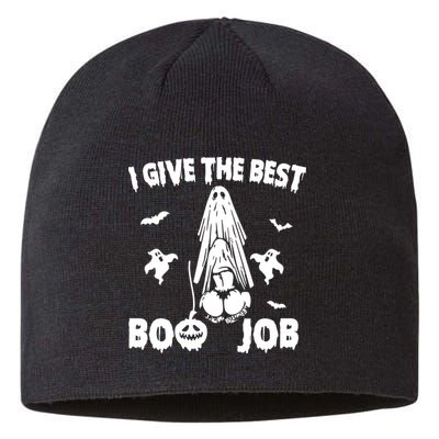 I Give The Best Boo Job Funny Joke Halloween Inappropriate Sustainable Beanie