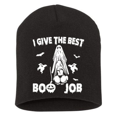 I Give The Best Boo Job Funny Joke Halloween Inappropriate Short Acrylic Beanie