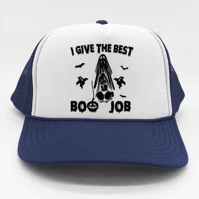 I Give The Best Boo Job Funny Joke Halloween Inappropriate Trucker Hat