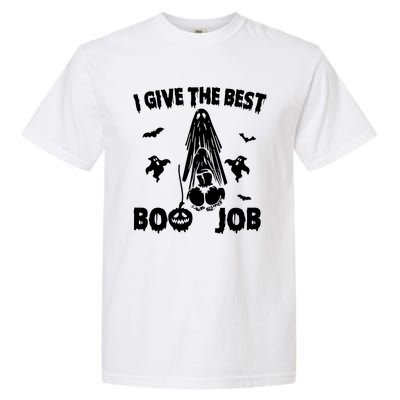 I Give The Best Boo Job Funny Joke Halloween Inappropriate Garment-Dyed Heavyweight T-Shirt