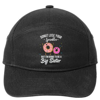 Im Going To Be A Big Sister Baby Announcement Donut Reveal 7-Panel Snapback Hat