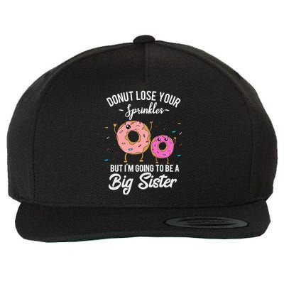 Im Going To Be A Big Sister Baby Announcement Donut Reveal Wool Snapback Cap