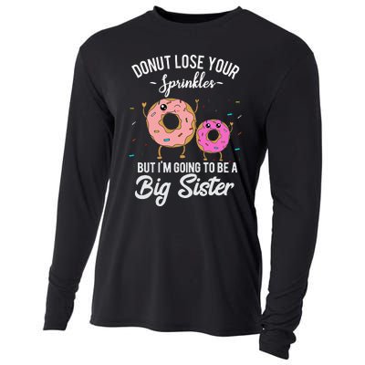 I'm Going to Be a Big Sister Baby Announcement Donut Reveal Cooling Performance Long Sleeve Crew