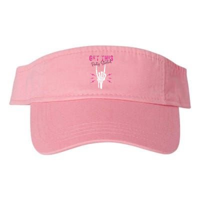 I Get This Party Started Skeleton Color Valucap Bio-Washed Visor