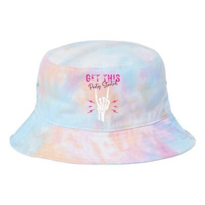 I Get This Party Started Skeleton Color Tie Dye Newport Bucket Hat