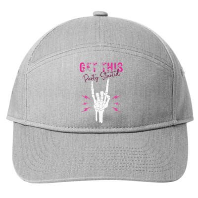 I Get This Party Started Skeleton Color 7-Panel Snapback Hat