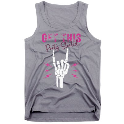 I Get This Party Started Skeleton Color Tank Top