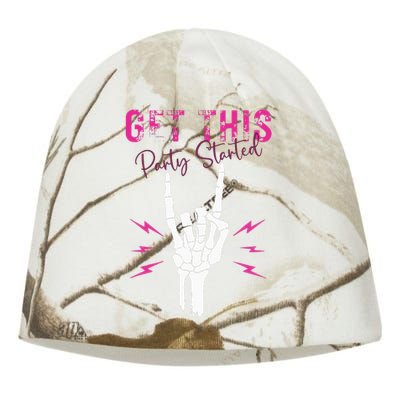 I Get This Party Started Skeleton Color Kati - Camo Knit Beanie