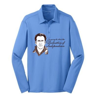 IM Going To Steal The Declaration Of Independence Silk Touch Performance Long Sleeve Polo