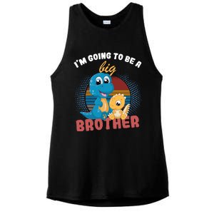 IM Going To Be A Big Brother 2024 Dinosaur Ladies PosiCharge Tri-Blend Wicking Tank