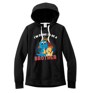 IM Going To Be A Big Brother 2024 Dinosaur Women's Fleece Hoodie