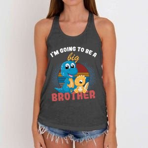 IM Going To Be A Big Brother 2024 Dinosaur Women's Knotted Racerback Tank