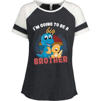 IM Going To Be A Big Brother 2024 Dinosaur Enza Ladies Jersey Colorblock Tee