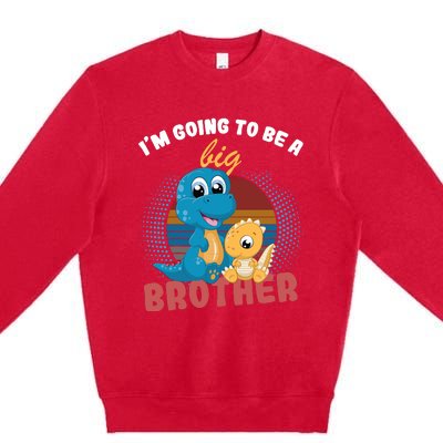 IM Going To Be A Big Brother 2024 Dinosaur Premium Crewneck Sweatshirt