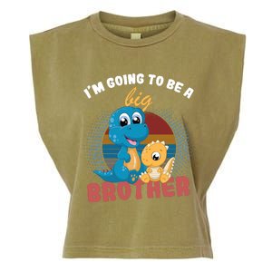 IM Going To Be A Big Brother 2024 Dinosaur Garment-Dyed Women's Muscle Tee