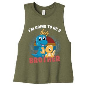 IM Going To Be A Big Brother 2024 Dinosaur Women's Racerback Cropped Tank