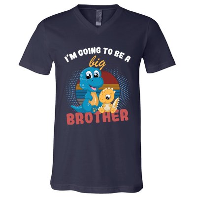 IM Going To Be A Big Brother 2024 Dinosaur V-Neck T-Shirt