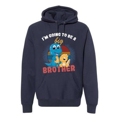 IM Going To Be A Big Brother 2024 Dinosaur Premium Hoodie