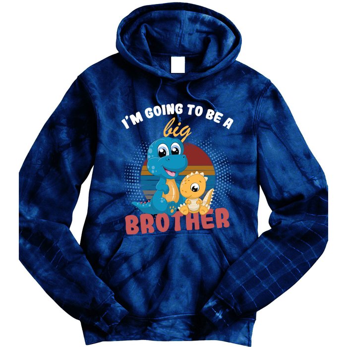 IM Going To Be A Big Brother 2024 Dinosaur Tie Dye Hoodie