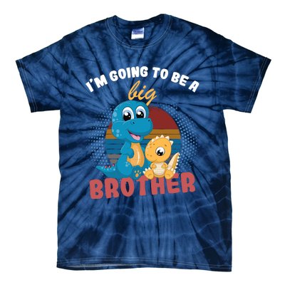 IM Going To Be A Big Brother 2024 Dinosaur Tie-Dye T-Shirt