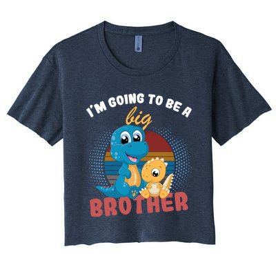 IM Going To Be A Big Brother 2024 Dinosaur Women's Crop Top Tee