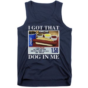 I Got That Dog In Me  Keep 150 Dank Meme Costco Hot Dog Combo Tank Top