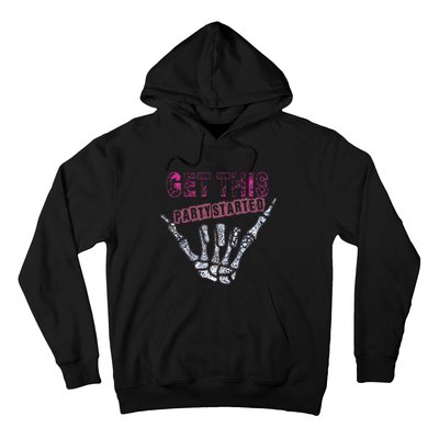 I Get This Party Started Skeleton Color Hoodie