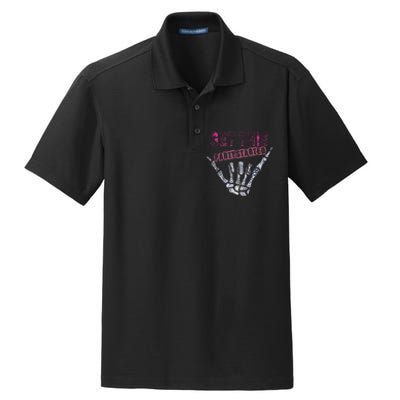 I Get This Party Started Skeleton Color Dry Zone Grid Polo