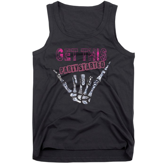 I Get This Party Started Skeleton Color Tank Top