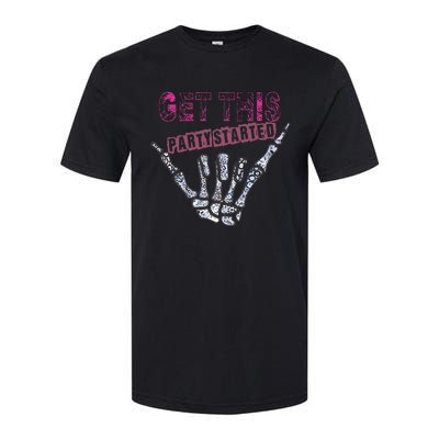 I Get This Party Started Skeleton Color Softstyle CVC T-Shirt