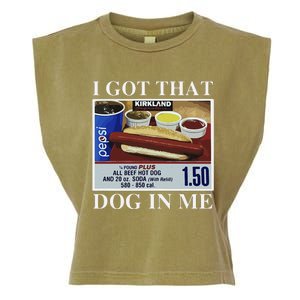 I Got That Dog In Me  Keep 150 Dank Meme Costco Hot Dog Combo Garment-Dyed Women's Muscle Tee