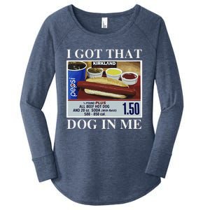 I Got That Dog In Me  Keep 150 Dank Meme Costco Hot Dog Combo Women's Perfect Tri Tunic Long Sleeve Shirt