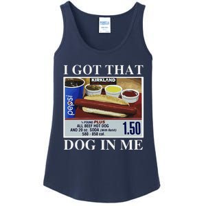 I Got That Dog In Me  Keep 150 Dank Meme Costco Hot Dog Combo Ladies Essential Tank