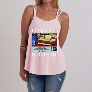 I Got That Dog In Me  Keep 150 Dank Meme Costco Hot Dog Combo Women's Strappy Tank