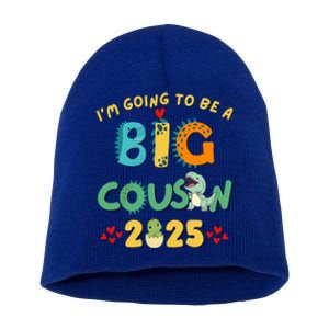 IM Going To Be A Big Cousin 2025 Cute Dinosaur Brother Gift Short Acrylic Beanie