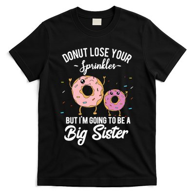 Im Going To Be A Big Sister Baby Announcement Donut Reveal T-Shirt