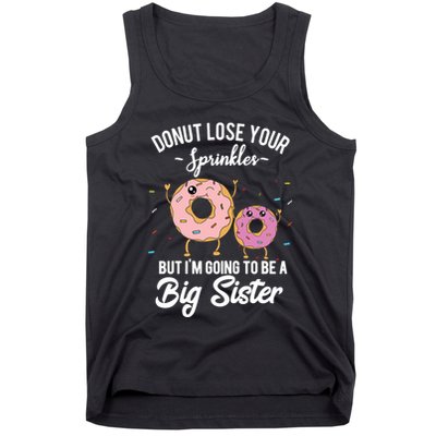 Im Going To Be A Big Sister Baby Announcement Donut Reveal Tank Top