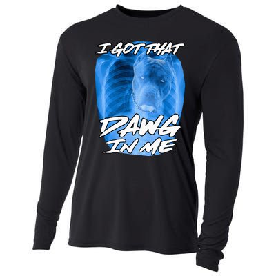 I Got That Dawg In Me Xray Pitbull Ironic Meme Viral Cooling Performance Long Sleeve Crew