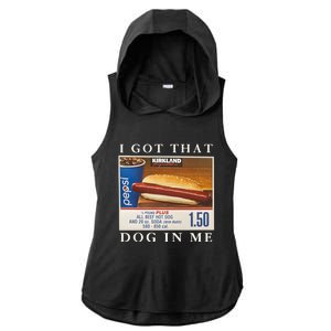 I Got That Hot Dog In Me Funny 4th of july Ladies PosiCharge Tri-Blend Wicking Draft Hoodie Tank