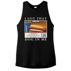 I Got That Hot Dog In Me Funny 4th of july Ladies PosiCharge Tri-Blend Wicking Tank