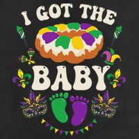 I Got The Baby Pregnancy Announcet Funny Mardi Gras Hat