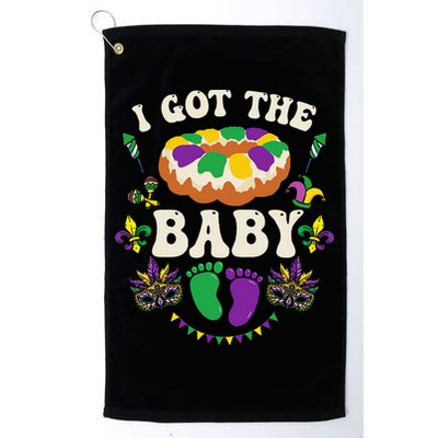 I Got The Baby Pregnancy Announcet Funny Mardi Gras Golf Towel