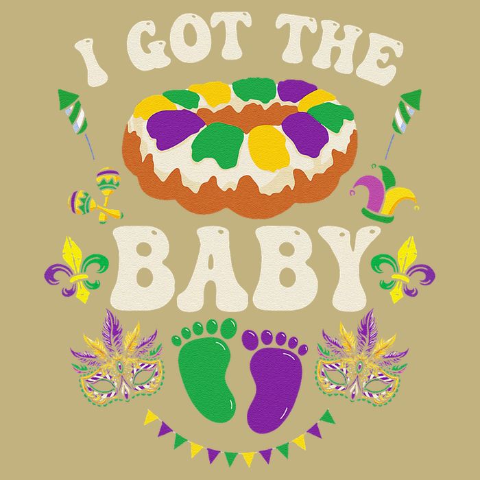 I Got The Baby Pregnancy Announcet Funny Mardi Gras Cooling Performance Crew T-Shirt